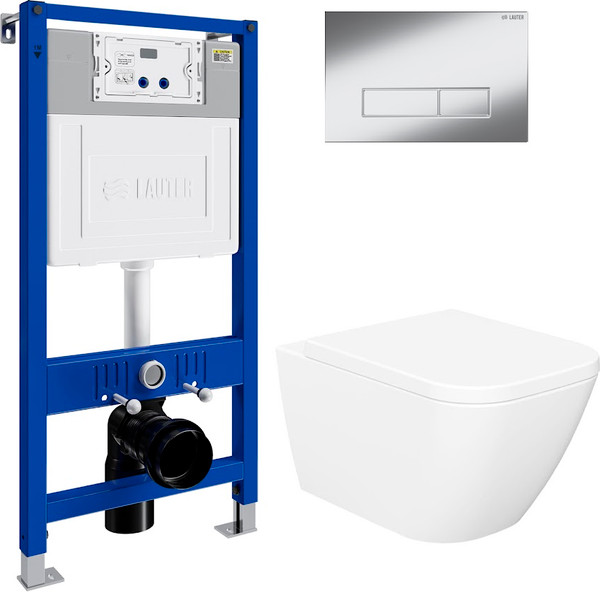 Унитаз подвесной с инсталляцией Lauter Nuremberg 21811 + 21901002 - фото
