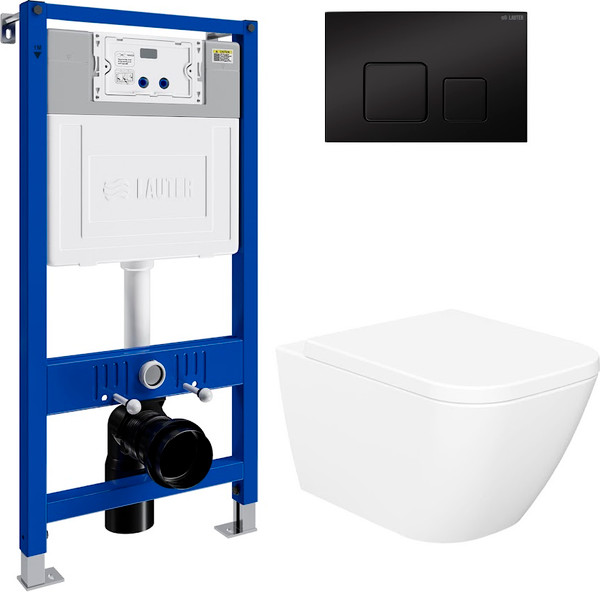 Унитаз подвесной с инсталляцией Lauter Nuremberg 21811 + 21901001 - фото