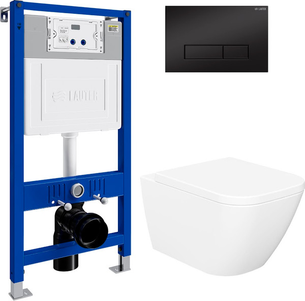 Унитаз подвесной с инсталляцией Lauter Nuremberg 21811 + 21901001 - фото