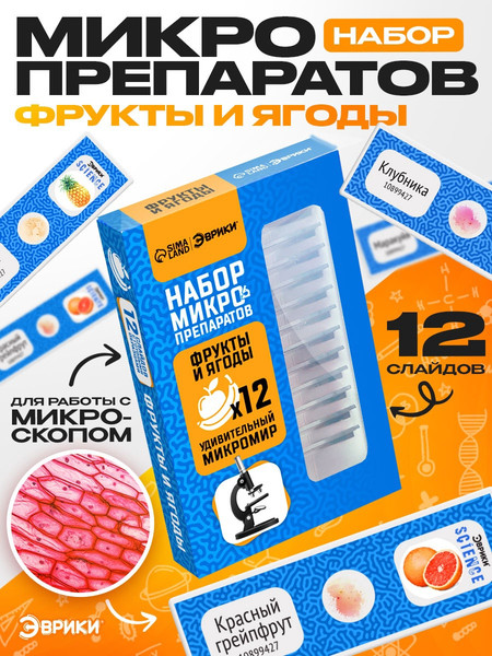 Набор микропрепаратов Эврики Набор микропрепаратов / 10899427