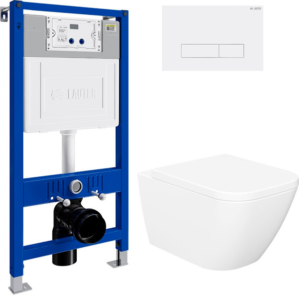 Унитаз подвесной с инсталляцией Lauter Nuremberg 21811 + 21901001 - фото