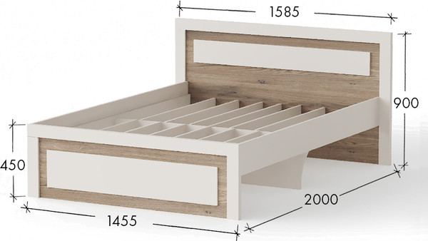 Полуторная кровать Артём-Мебель СН 120.03-1400