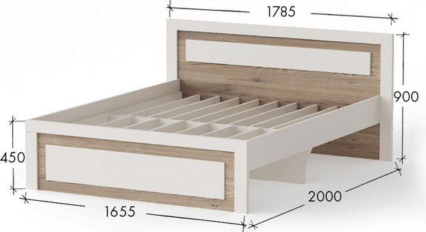 Двуспальная кровать Артём-Мебель СН 120.03-1600