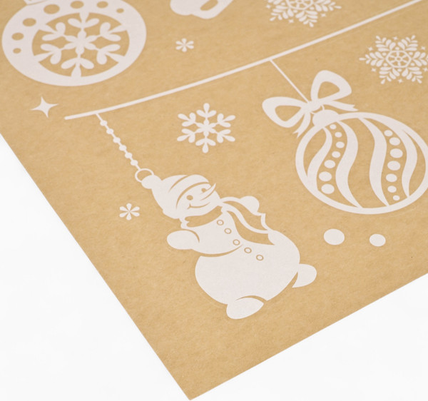 Набор наклеек на окно Дарите счастье Новогодняя гирлянда / 10864215