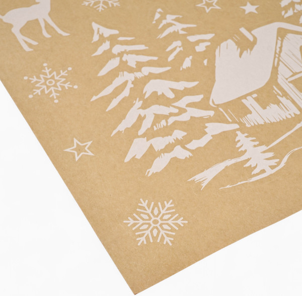 Набор наклеек на окно Дарите счастье Новогодняя деревушка / 10385245