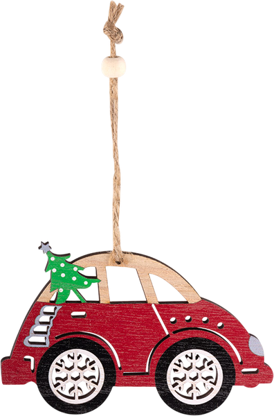 Подвеска новогодняя Волшебная страна Машинка с елкой SYMZPB-4423149 / 106442 - фото