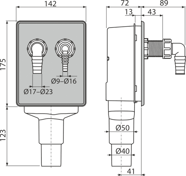 Сифон Alcadrain APS6