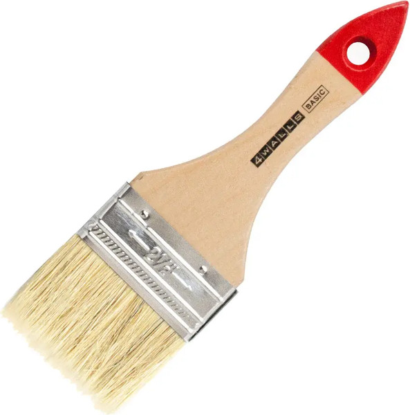 Кисть малярная 4Walls Basic Флейцевая натуральная щетина / KFNSDRB63 - фото