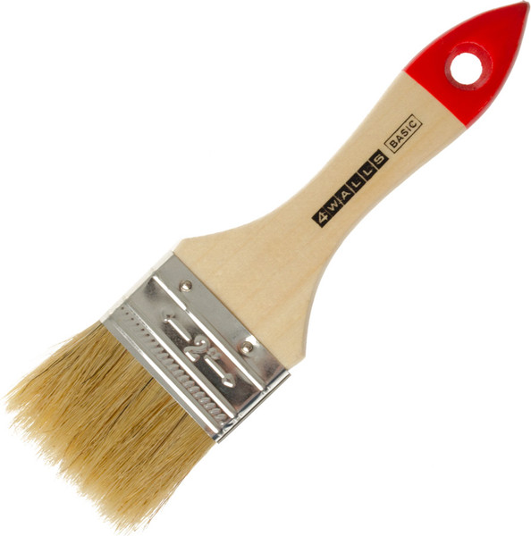 Кисть малярная 4Walls Basic Флейцевая натуральная щетина / KFNSDRB50 - фото