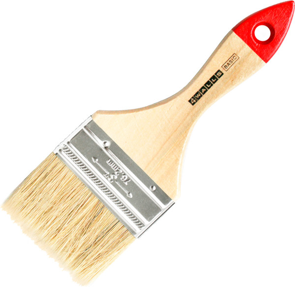 Кисть малярная 4Walls Basic Флейцевая натуральная щетина / KFNSDRB75 - фото