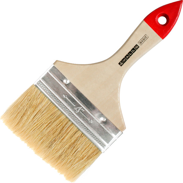 Кисть малярная 4Walls Basic Флейцевая натуральная щетина / KFNSDRB100 - фото