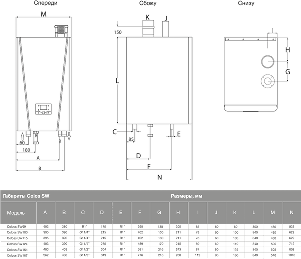 Газовый котел Thermex Coloss SW100 TR304W