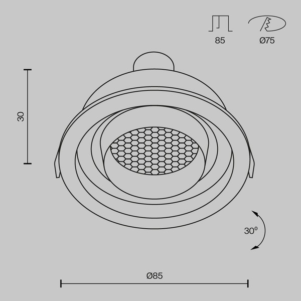 Точечный светильник Maytoni DL113-GU10-01-RD-B