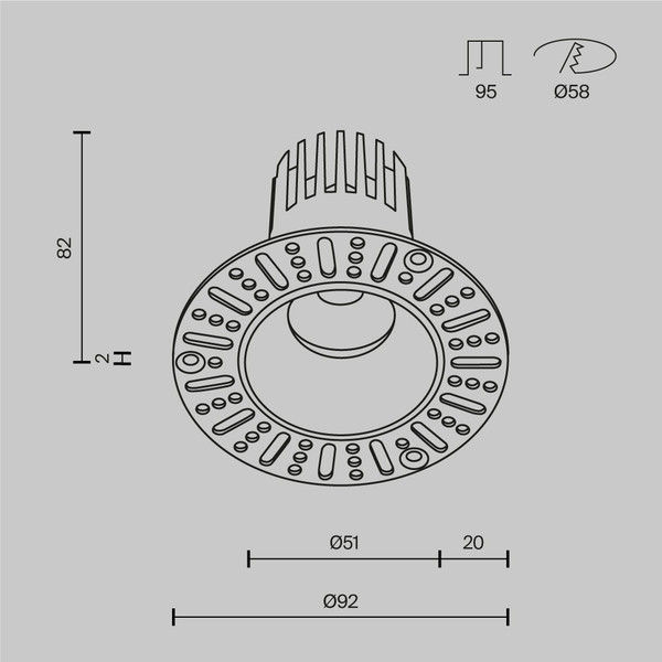 Точечный светильник Maytoni DL124-10W-4K-TRS-W