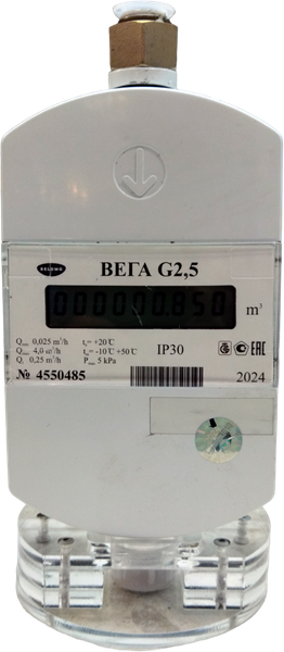 Счетчик газа бытовой БелОМО Вега G2.5 В / 8345-05 - фото