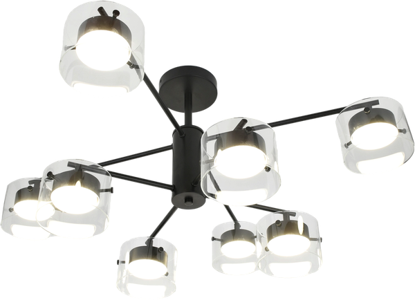 Потолочный светильник Mirastyle XL-80050/4+4 BK - фото