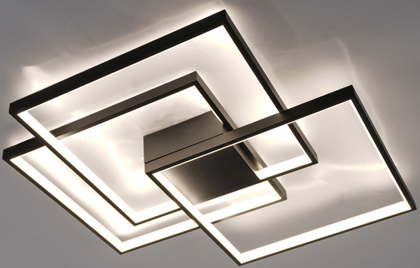 Люстра Estares Sven Quadro 120W 3Q-APP-550х550х75-BLACK/WHITE-220-IP20 - фото