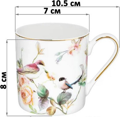 Кружка Elan Gallery Певчие птички New Bone China / 730873