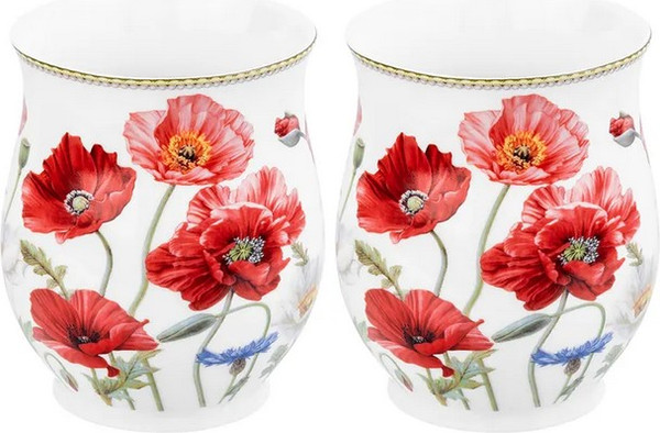 Набор кружек Elan Gallery Маки New Bone China / 420776