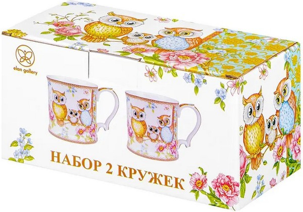 Набор кружек Elan Gallery Совушки New Bone China / 420782