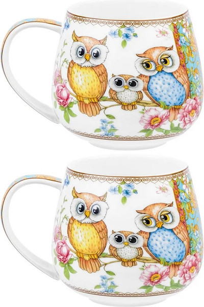 Набор кружек Elan Gallery Совушки New Bone China / 420783