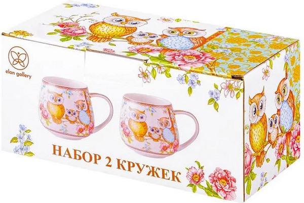 Набор кружек Elan Gallery Совушки New Bone China / 420783