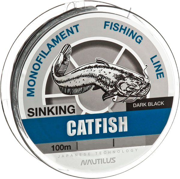 Леска монофильная NAUTILUS Catfish 0.50мм 32.1кг 100м dark black / 06-42302588 - фото