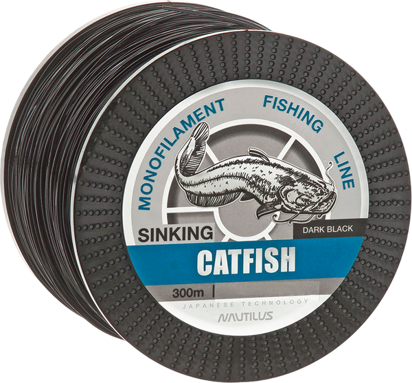 Леска монофильная NAUTILUS Catfish 0.80мм 55кг 300м dark black / 06-42302593 - фото
