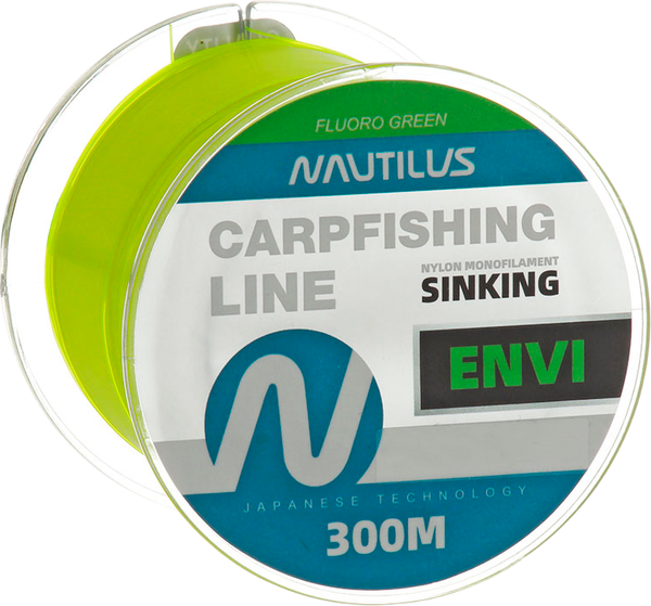 Леска монофильная NAUTILUS Envi Fluoro green 0.402мм 13.7кг 300м / 06-42302448 - фото