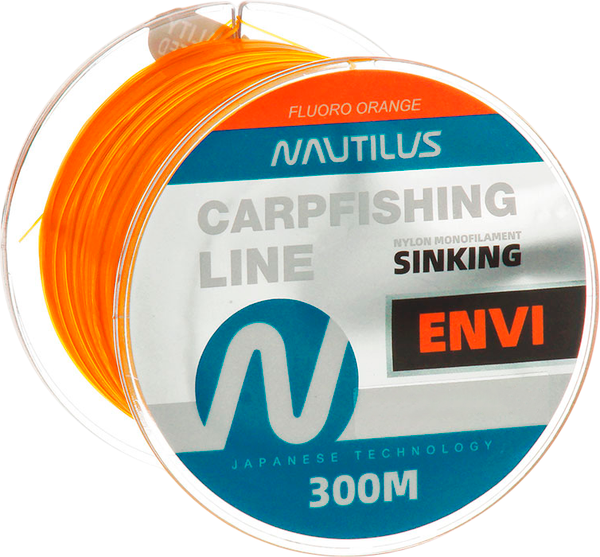 Леска монофильная NAUTILUS Envi Fluoro orange 0.356мм 10.7кг 300м / 06-42302441 - фото