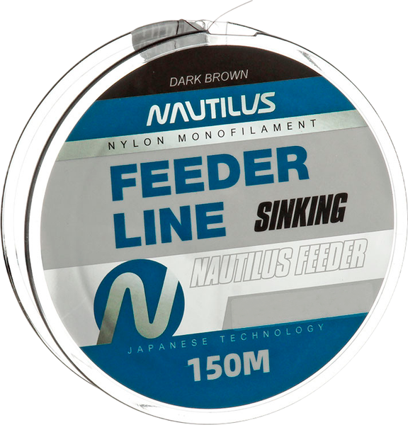 Леска монофильная NAUTILUS Feeder sinking 0.20мм 4.2кг 150м dark brown / 06-42302477 - фото
