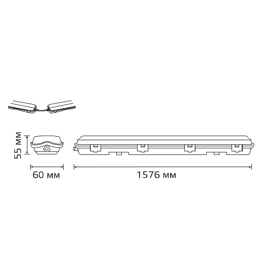 Светильник линейный Gauss Lite 909437115