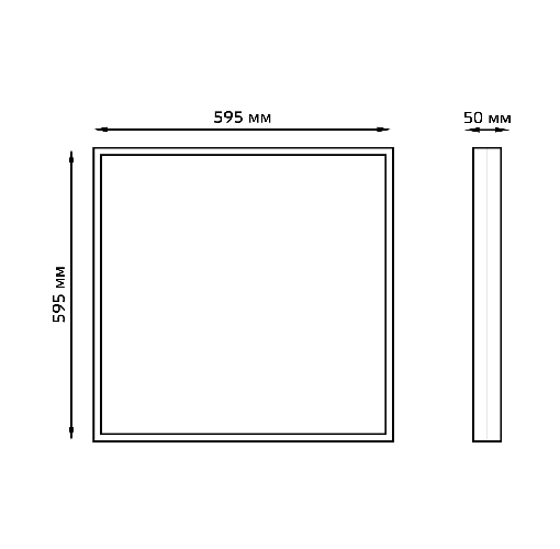 Панель светодиодная Gauss MiR G1-A0-00070-01G03-2003550