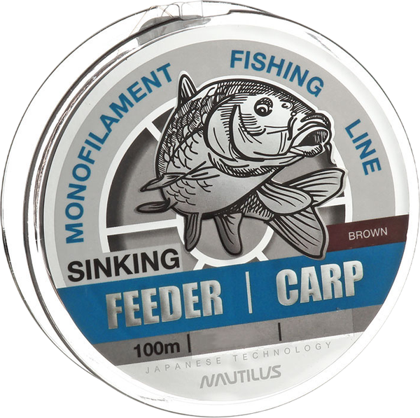 Леска монофильная NAUTILUS Feeder Карп 0.30мм 11.7кг 100м brown / 06-42302570 - фото