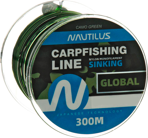 Леска монофильная NAUTILUS Global Camo green 0.32мм 10.8кг 300м / 06-42302451 - фото
