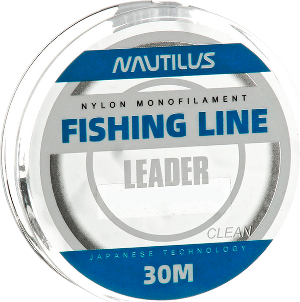 Леска монофильная NAUTILUS Leader 0.10мм 1.3кг 30м clean / 06-42302501 - фото