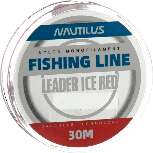 Леска монофильная NAUTILUS Leader Ice 0.10мм 1.3кг 30м red / 06-42302510 - фото
