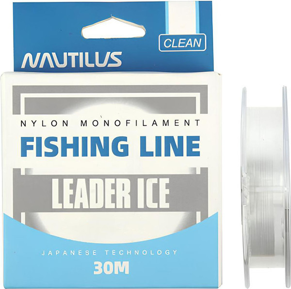 Леска монофильная NAUTILUS Leader Ice 0.10мм 1.3кг 30м clean / 06-42302506 - фото