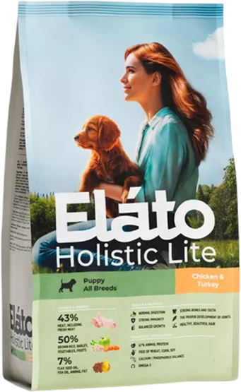 Сухой корм для собак Elato Holistic Lite Для мелких пород собак с курицей и индейкой - фото
