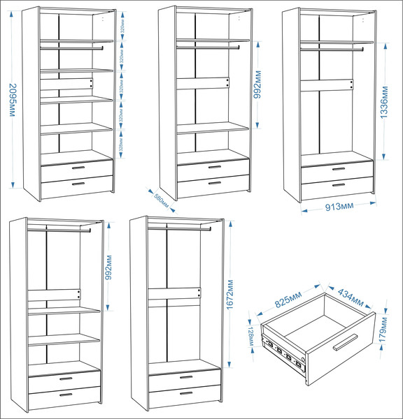 Шкаф Евва Венеция BH-2D2S