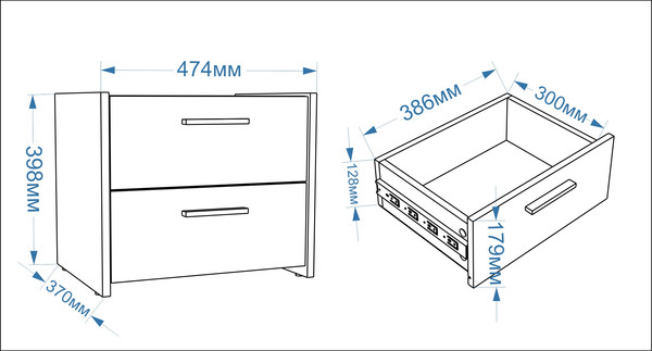 Прикроватная тумба Евва Венеция ВН-2S