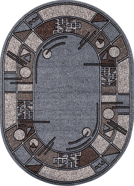 Ковер Merinos Sierra ALBINA-3-OVAL-BLUE-BROWN-2 - фото