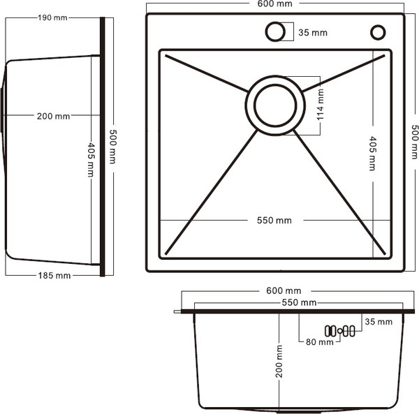 Мойка кухонная Schtoff Best Premium Silver 6050