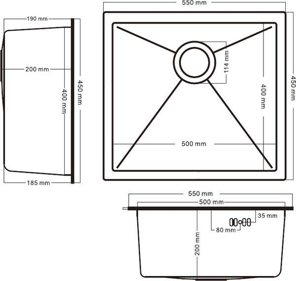 Мойка кухонная Schtoff Undermount Best Decor Silver 5545