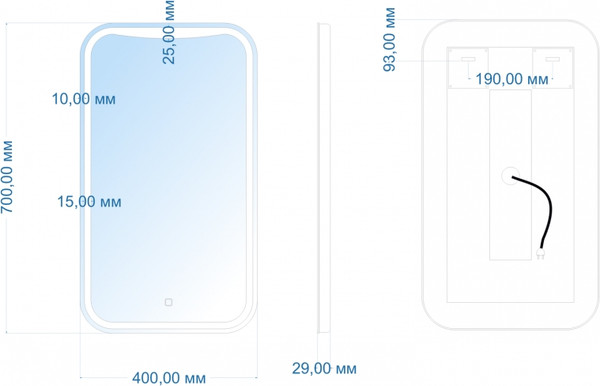 Зеркало Doratiz Фред 40x70 / 2711.948