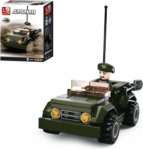 Конструктор Sluban Армия Военный джип / M38-B0587F