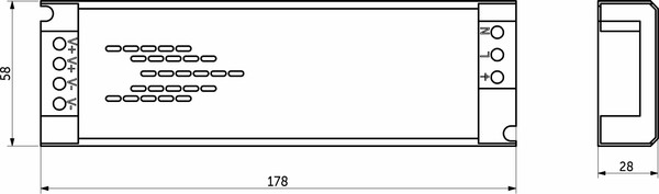 Адаптер для светодиодной ленты AKS 100W/12V серия 6