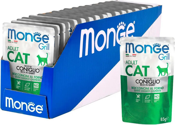 Влажный корм для кошек Monge Grill из кролика - фото