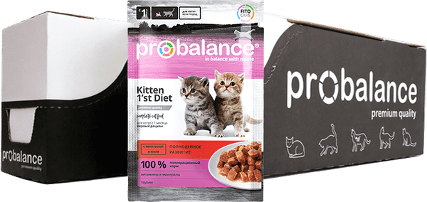 Влажный корм для кошек ProBalance Kitten 1'st Diet c кроликом в желе - фото