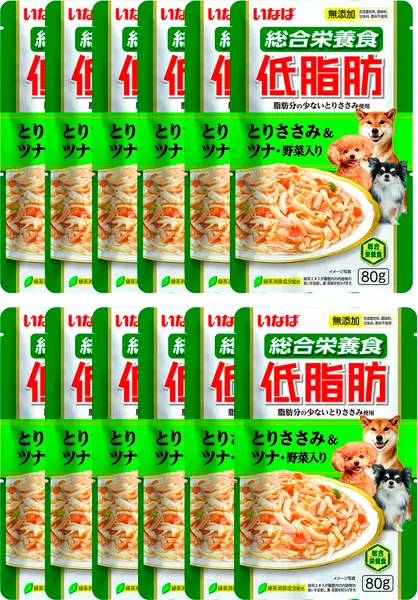 Влажный корм для собак Inaba Тайшебо Куриное филе и тунец Кацуо с овощами - фото